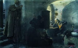 Ilya Repin œuvres - Le moine Filaret emprisonné au monastère Antonievo Siyskiy