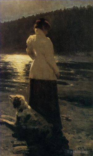 Ilya Repin œuvres - Clair de lune 1896