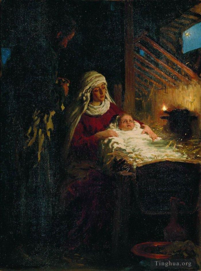 Ilya Repin Peinture à l'huile - Nativité 1890