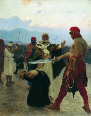 Ilya Repin œuvres - Nicolas de Myre élimine la mort de trois prisonniers innocents 1890