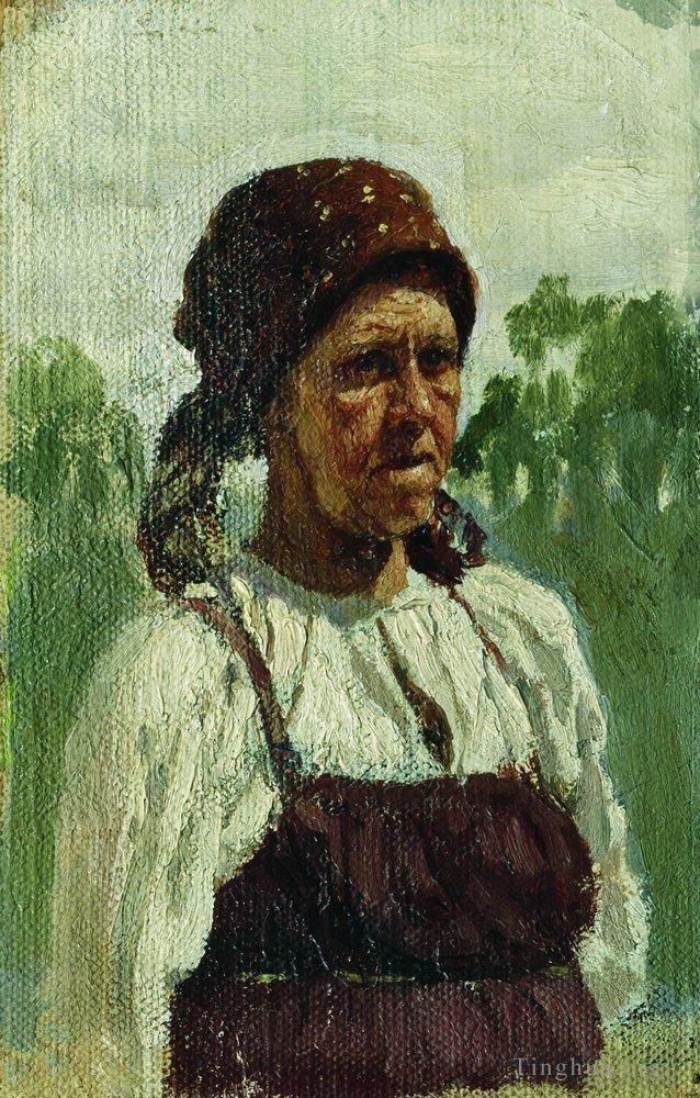 Ilya Repin Peinture à l'huile - Vieille femme