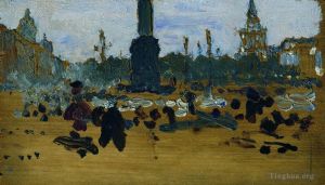 Ilya Repin œuvres - Sur la place du palais à Saint-Pétersbourg 1905
