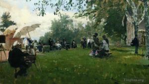 Ilya Repin œuvres - Sur le chalet académique 1898