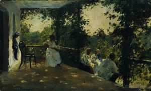 Ilya Repin œuvres - Sur la terrasse 1901