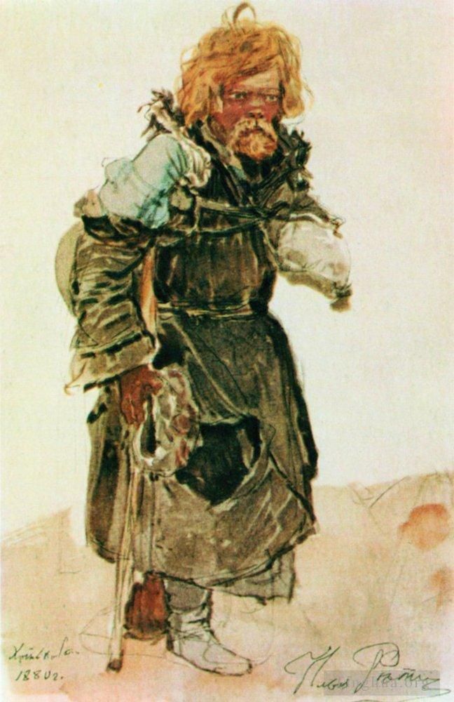 Ilya Repin Peinture à l'huile - Pèlerin 1880