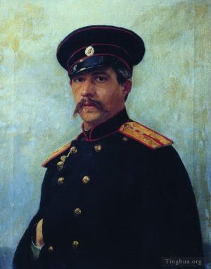 Ilya Repin œuvres - Portrait d'un ingénieur militaire, le capitaine Shevtsov, frère de l'épouse de l'artiste, 1876