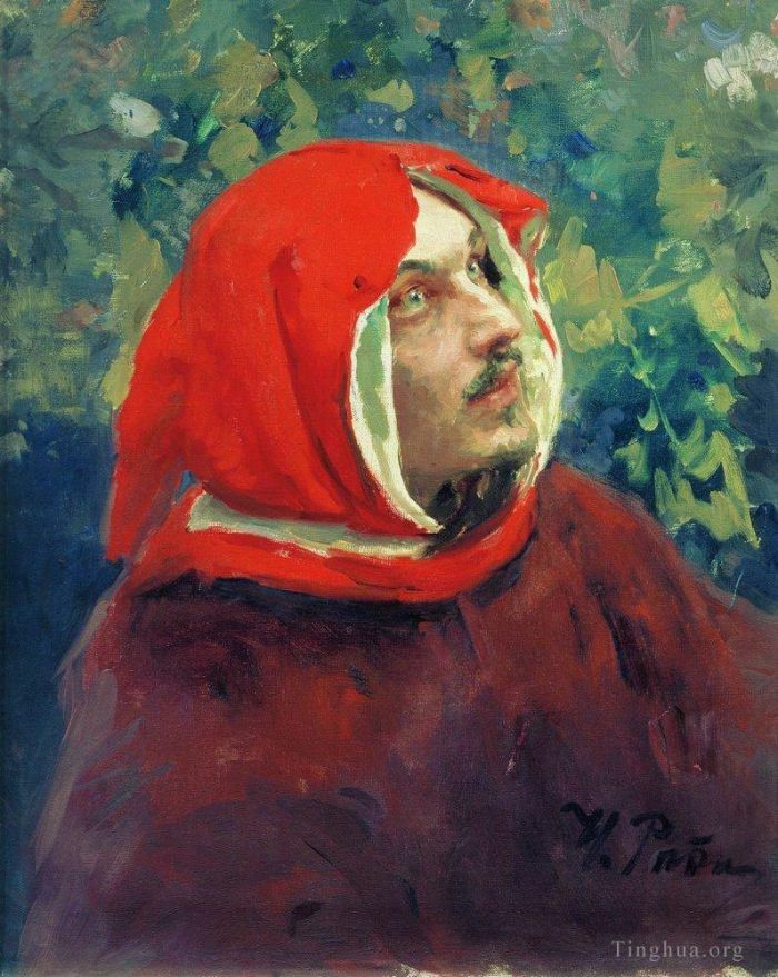 Ilya Repin Peinture à l'huile - Portrait de Dante