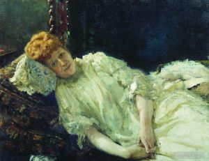 Ilya Repin œuvres - Portrait de Luiza Mersi d'Arzhanto 1890