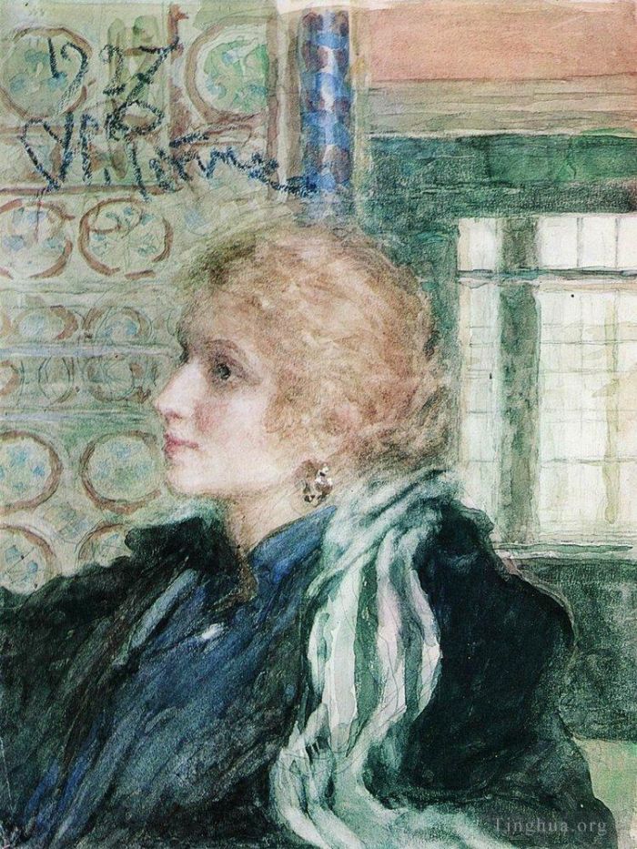 Ilya Repin Peinture à l'huile - Portrait de Maria Klopushina 1925