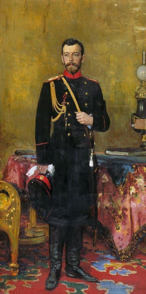 Ilya Repin Peinture à l'huile - Portrait de Nicolas II, le dernier empereur russe 1895