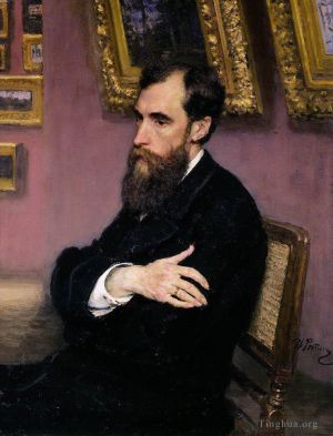 Ilya Repin œuvres - Portrait de Pavel Tretiakov fondateur de la galerie Tretiakov 1883