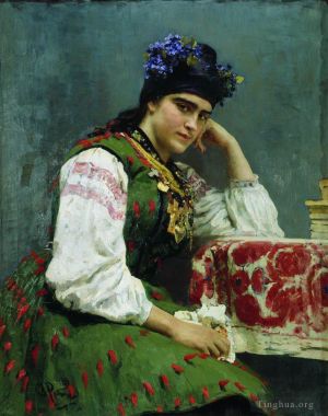 Ilya Repin œuvres - Portrait de Sophie Dragomirova 1889