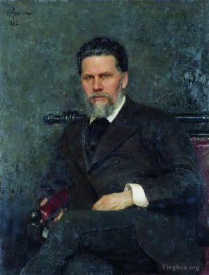 Ilya Repin œuvres - Portrait de l'artiste Ivan Kramskoy 1882