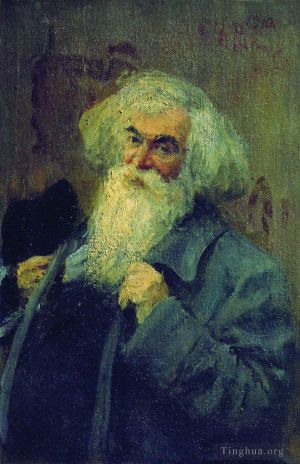 Ilya Repin œuvres - Portrait de l'auteur Ieronim Yasinsky 1910