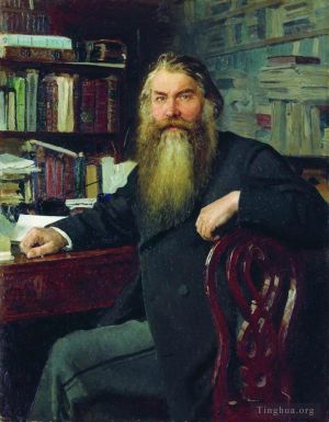 Ilya Repin œuvres - Portrait de l'historien et archéologue Ivan Egorovich Zabelin 1877