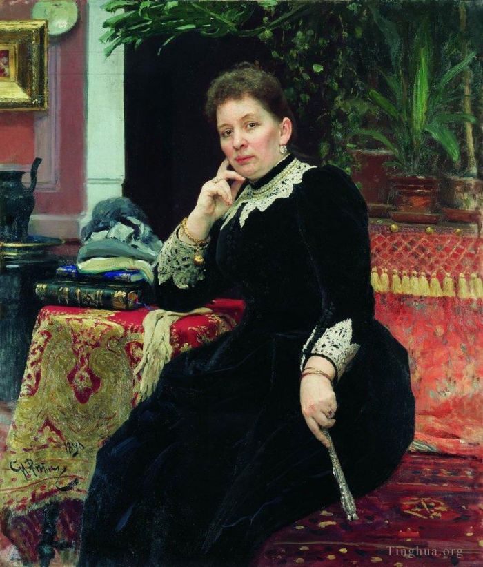 Ilya Repin Peinture à l'huile - Portrait de la philanthrope Olga Sergueïevna Alexandrova Heinz 1890