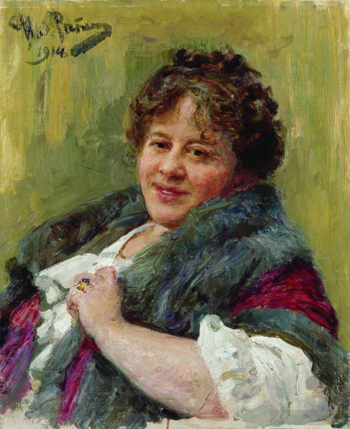 Ilya Repin Peinture à l'huile - Portrait de l'écrivain Tl Shchepkina Kupernik 1914