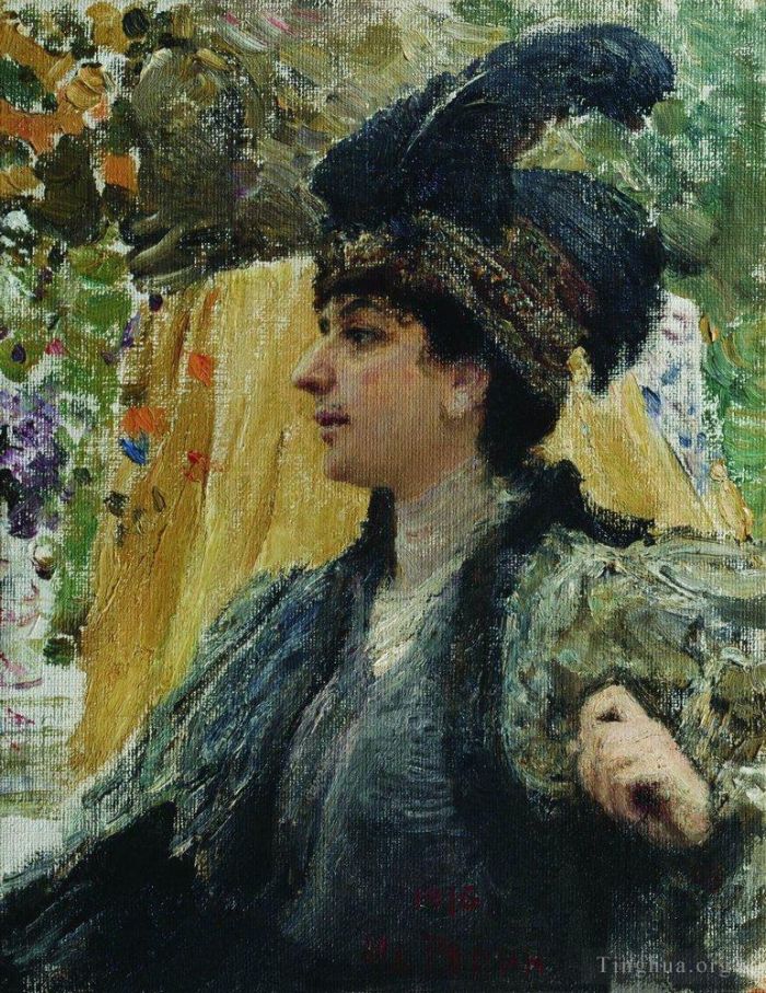 Ilya Repin Peinture à l'huile - Portrait de VV Verevkina 1916