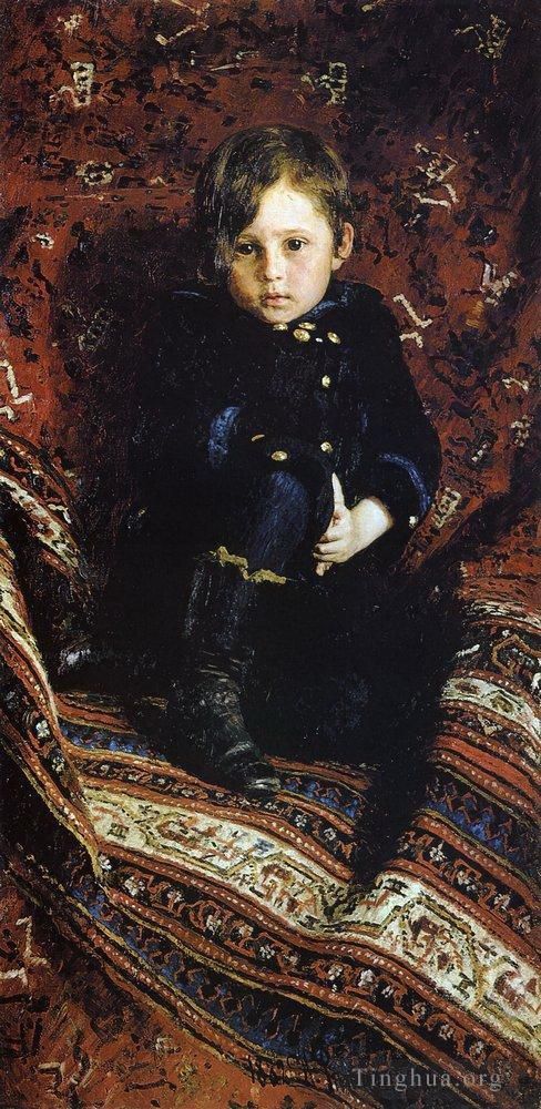 Ilya Repin Peinture à l'huile - Portrait de Yuriy Repin, le fils de l'artiste 1882