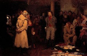 Ilya Repin œuvres - Mettre un propagandiste en état d'arrestation 1878