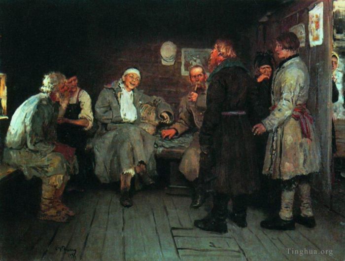 Ilya Repin Peinture à l'huile - De retour de la guerre 1877