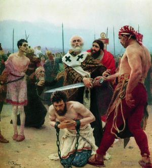 Ilya Repin œuvres - Saint Nicolas sauve trois innocents de la mort 1888