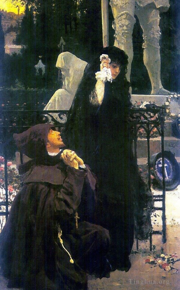 Ilya Repin Peinture à l'huile - Invité en pierre Don Juan et Donna Anna 1885