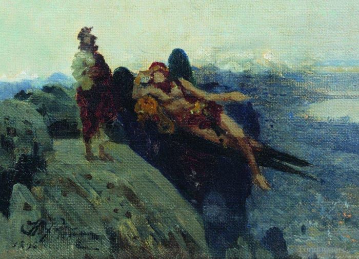 Ilya Repin Peinture à l'huile - Tentation du Christ 1896