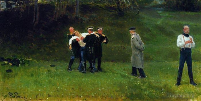 Ilya Repin Peinture à l'huile - Le duel 1897