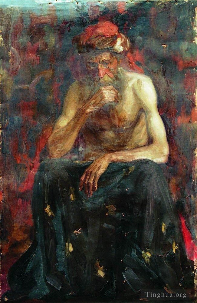 Ilya Repin Peinture à l'huile - Le modèle au turban