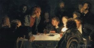 Ilya Repin œuvres - La réunion révolutionnaire 1883