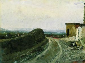 Ilya Repin œuvres - La route de Montmartre à Paris 1876