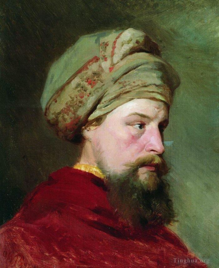 Ilya Repin Peinture à l'huile - Tête du modèle seconde moitié du XIXème siècle