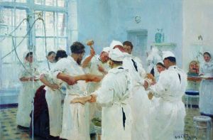 Ilya Repin œuvres - Le chirurgien e Pavlov au bloc opératoire 1888