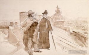 Ilya Repin œuvres - Ksenia ja Nedrov Pietarin Réalisme russe