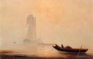 Ivan Konstantinovich Aivazovsky œuvres - Bateaux de pêche dans un port