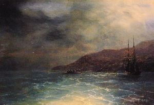 Ivan Konstantinovich Aivazovsky œuvres - Paysage marin du voyage nocturne