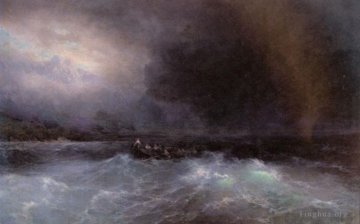 Ivan Konstantinovich Aivazovsky Peinture à l'huile - Paysage marin de navire en mer