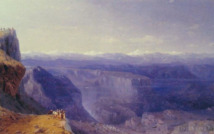 Ivan Konstantinovich Aivazovsky Peinture à l'huile - Le paysage marin du Caucase