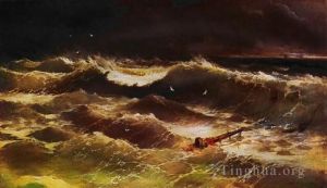 Ivan Konstantinovich Aivazovsky œuvres - Tempête 1886IBI paysage marin