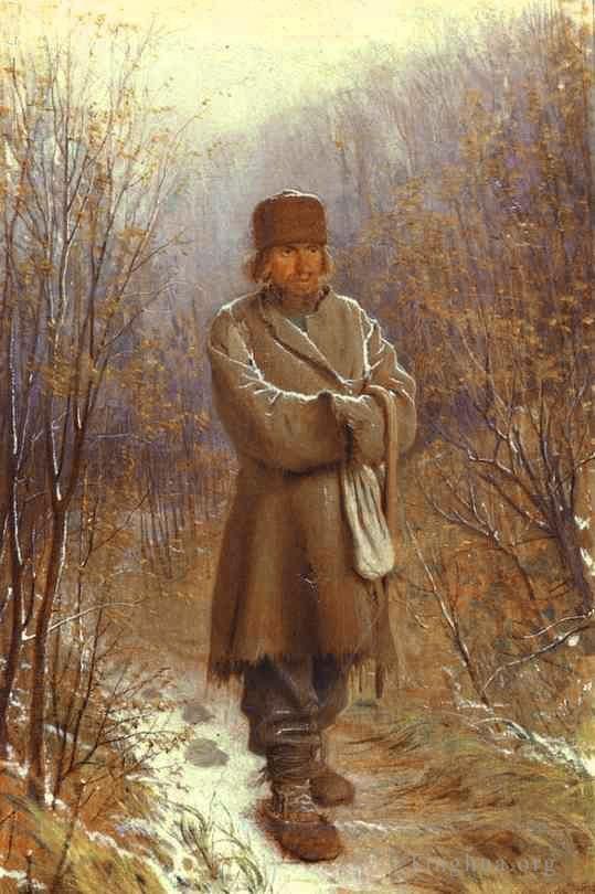 Ivan Kramskoi Peinture à l'huile - Méditant