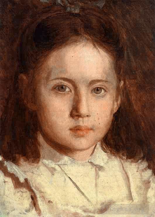 Ivan Kramskoi Peinture à l'huile - Portrait de Sonya Kramskaya, la fille de l'artiste
