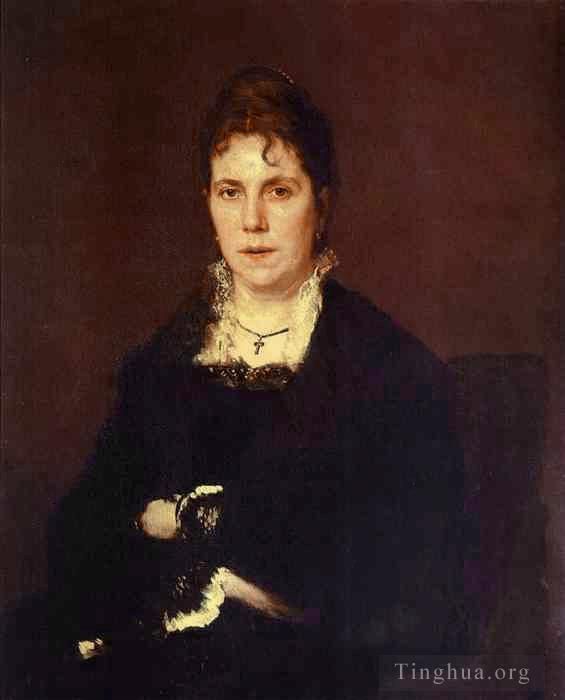 Ivan Kramskoi Peinture à l'huile - Portrait de Sophia Kramskaya, l'épouse de l'artiste