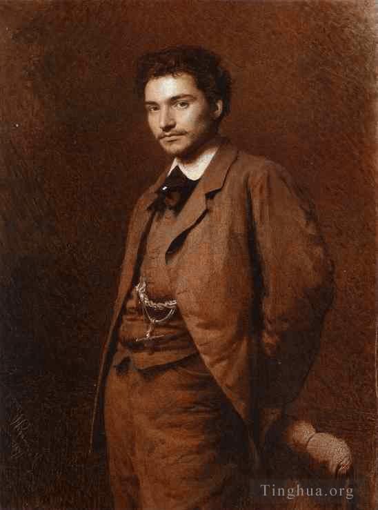 Ivan Kramskoi Peinture à l'huile - Portrait de l'artiste Feodor Vasilyev