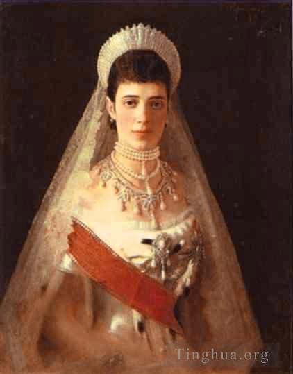 Ivan Kramskoi Peinture à l'huile - Portrait de l'impératrice Maria Feodorovna