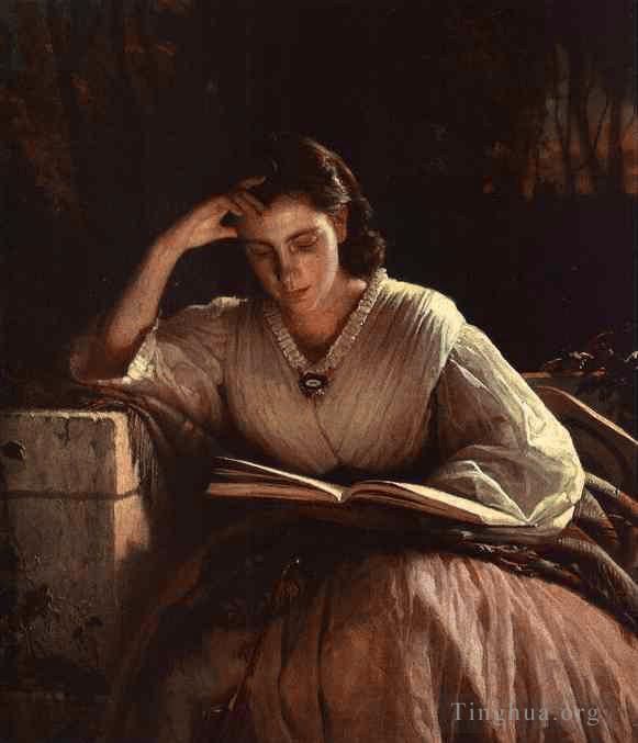 Ivan Kramskoi Peinture à l'huile - Sophia Kramskaïa lecture