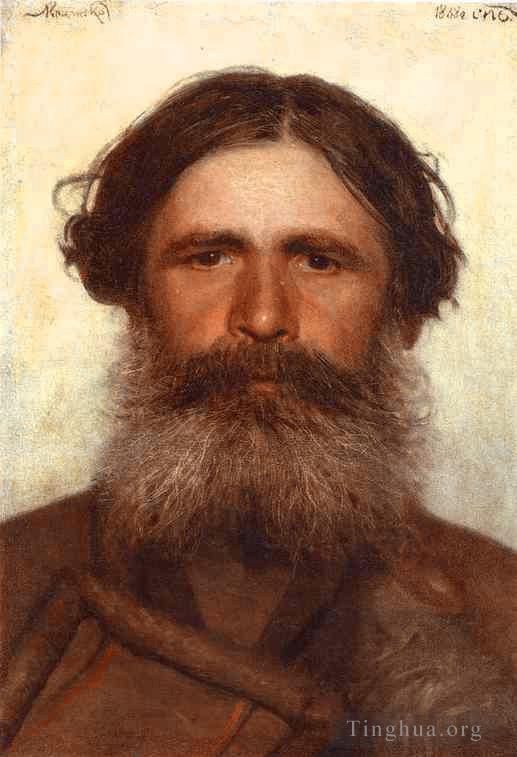 Ivan Kramskoi Peinture à l'huile - Le portrait d'un paysan