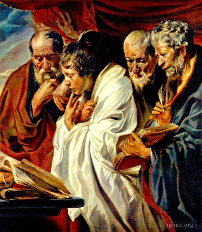 Jacob Jordaens Peinture à l'huile - Les quatre évangélistes