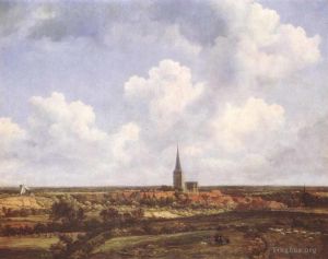 Jacob van Ruisdael œuvres - Paysage avec église et village