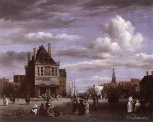 Jacob van Ruisdael œuvres - La place du Dam à Amsterdam